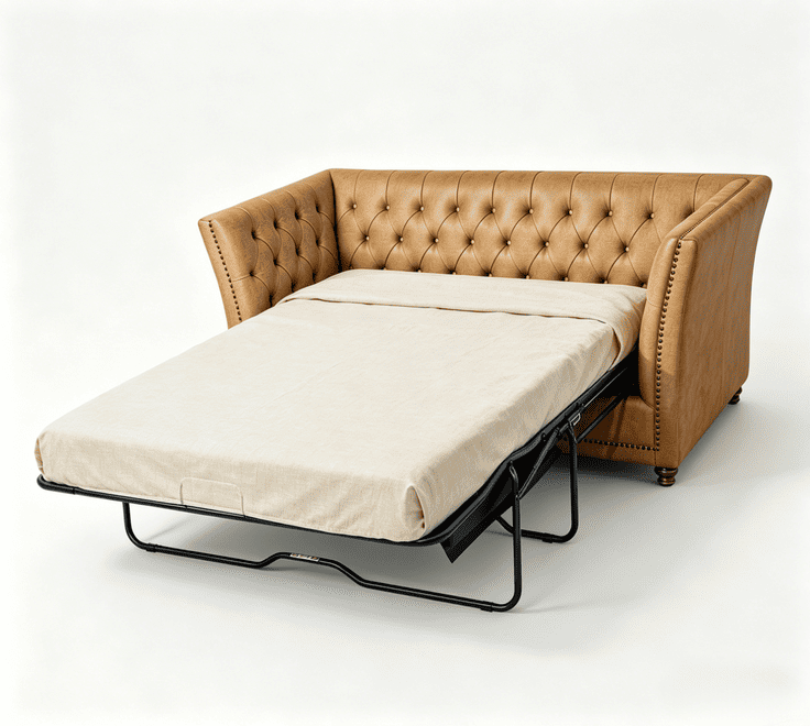 一晩2つ折りソファスリーパーのメカニズム